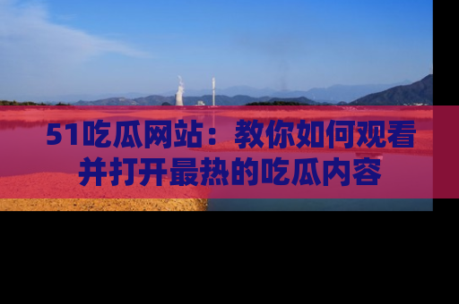 51吃瓜网站:教你如何观看并打开最热的吃瓜内容