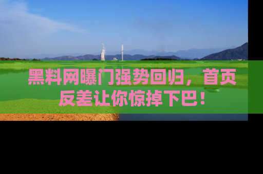 黑料网曝门强势回归，首页反差让你惊掉下巴！