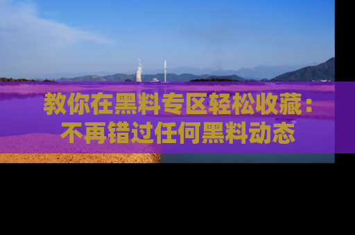 教你在黑料专区轻松收藏：不再错过任何黑料动态