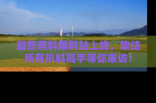 最新黑料爆料站上线,集结所有扒料高手等你来访!